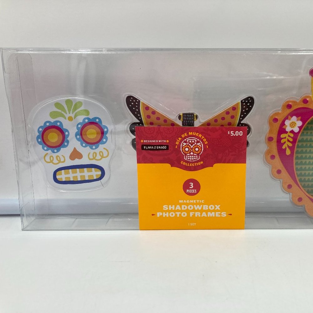 Dia De Muertos 3 Pcs Magnetic Shadowbox Photo Frames